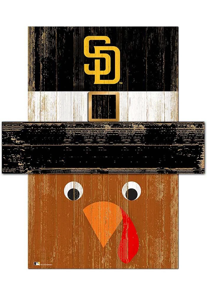 San Diego Padres Turkey Head 6x5 Sign - Brown