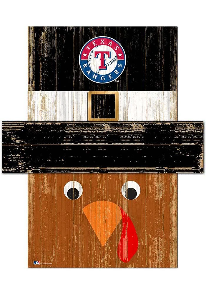 Texas Rangers Turkey Head 6x5 Sign - Blue
