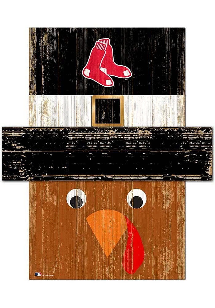 Boston Red Sox Turkey Head 6x5 Sign - Red