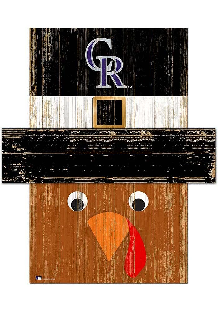 Colorado Rockies Turkey Head 6x5 Sign - Purple