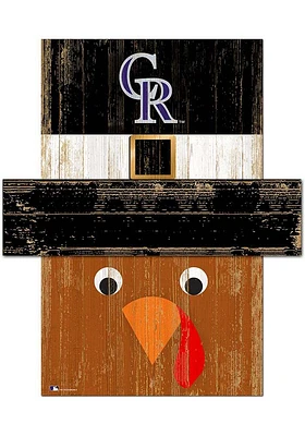 Colorado Rockies Turkey Head 6x5 Sign - Purple