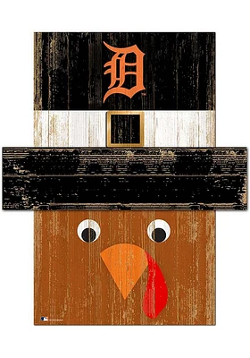 Detroit Tigers Turkey Head 6x5 Sign - Navy Blue