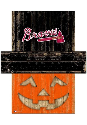 Atlanta Braves Pumpkin Head 6x5 Sign - Blue