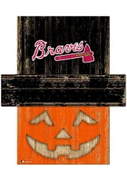 Atlanta Braves Pumpkin Head 6x5 Sign - Blue