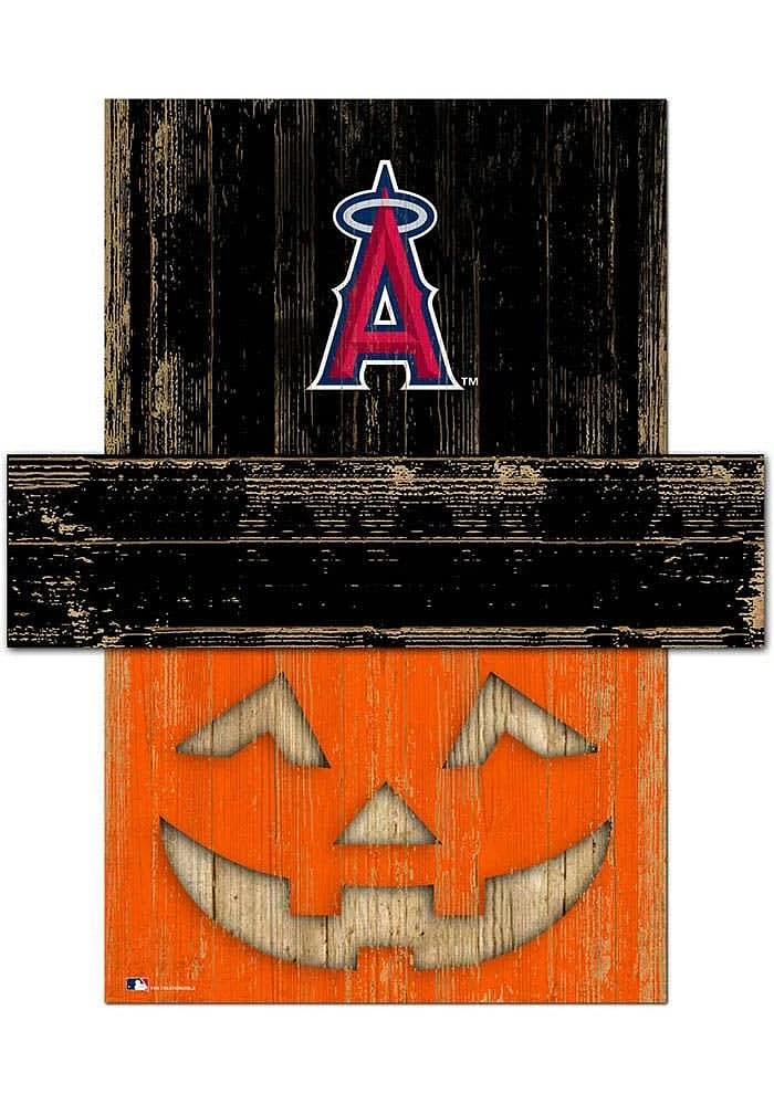 Los Angeles Angels Pumpkin Head Sign - Red