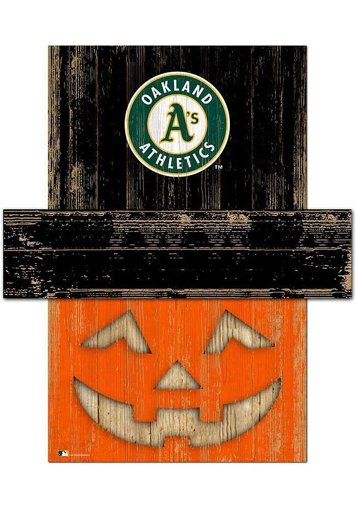 Oakland Athletics Pumpkin Head Sign - Green