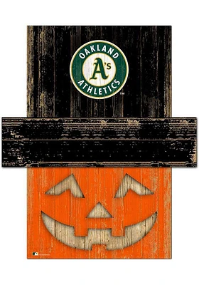 Oakland Athletics Pumpkin Head Sign - Green