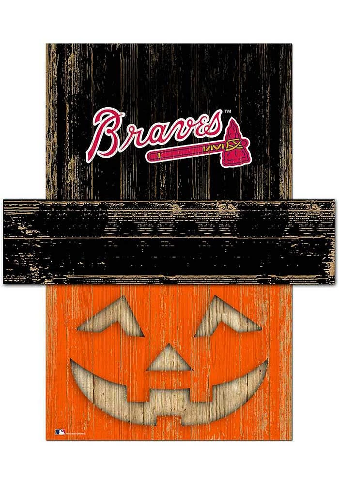 Atlanta Braves Pumpkin Head Sign - Blue