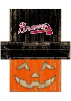 Atlanta Braves Pumpkin Head Sign - Blue