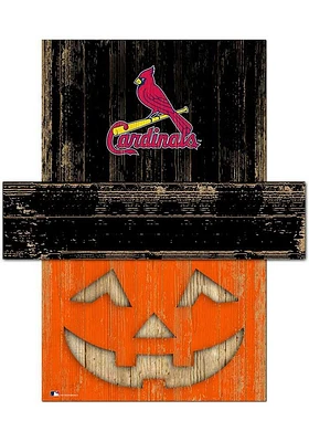 St Louis Cardinals Pumpkin Head Sign - Red