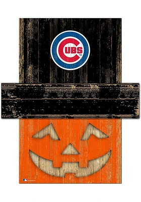 Chicago Cubs Pumpkin Head Sign - Blue