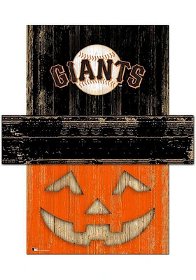 San Francisco Giants Pumpkin Head Sign - Orange