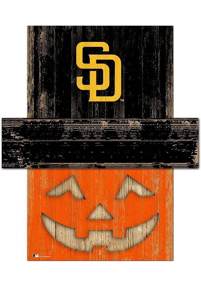 San Diego Padres Pumpkin Head Sign - Brown