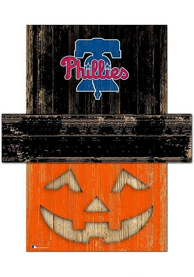 Philadelphia Phillies Pumpkin Head Sign - Red