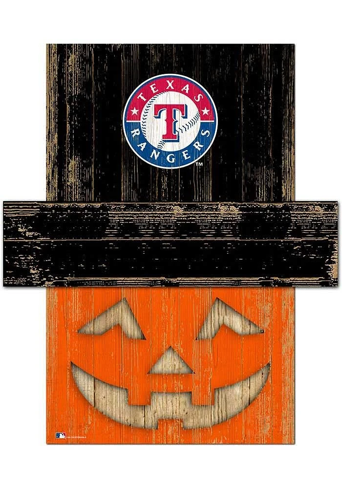 Texas Rangers Pumpkin Head Sign - Blue