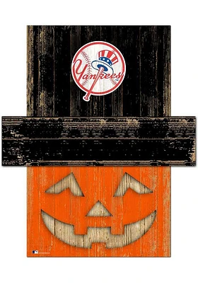 New York Yankees Pumpkin Head Sign - Blue