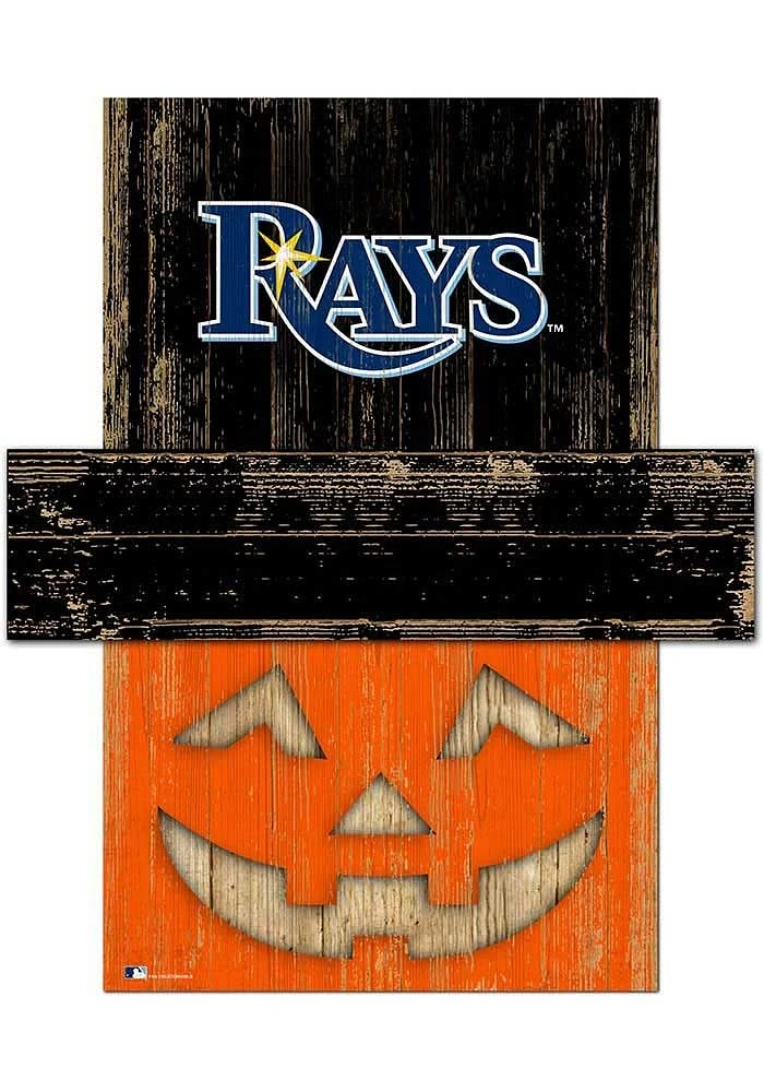 Tampa Bay Rays Pumpkin Head 6x5 Sign - Blue