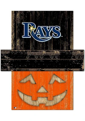 Tampa Bay Rays Pumpkin Head 6x5 Sign - Blue