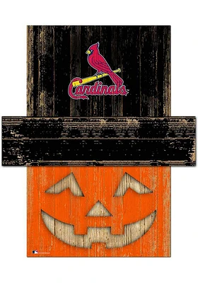 St Louis Cardinals Pumpkin Head 6x5 Sign - Red