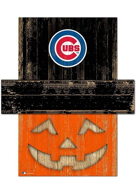Chicago Cubs Pumpkin Head 6x5 Sign - Blue
