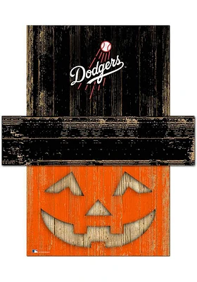 Los Angeles Dodgers Pumpkin Head 6x5 Sign - Blue