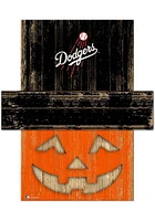 Los Angeles Dodgers Pumpkin Head 6x5 Sign - Blue
