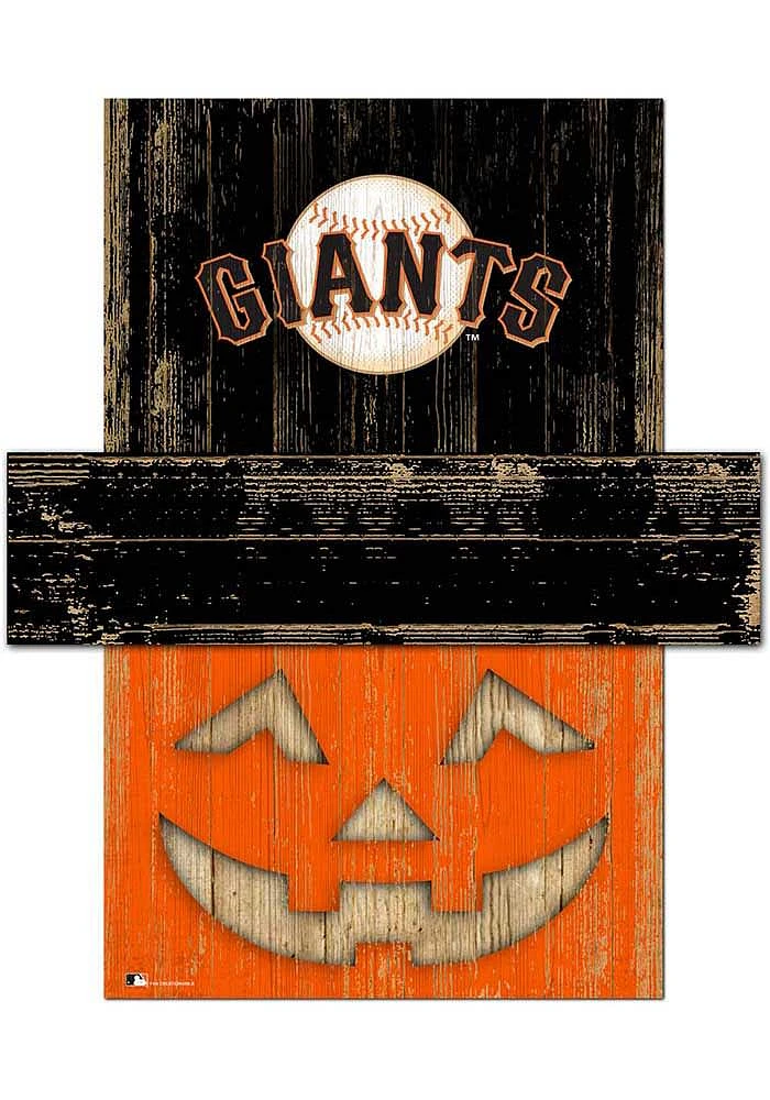 San Francisco Giants Pumpkin Head 6x5 Sign - Orange