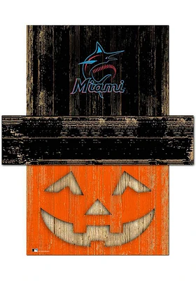 Miami Marlins Pumpkin Head 6x5 Sign - Blue
