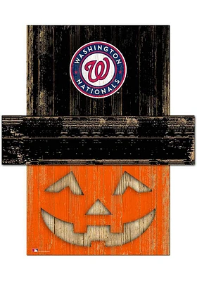 Washington Nationals Pumpkin Head 6x5 Sign - Red