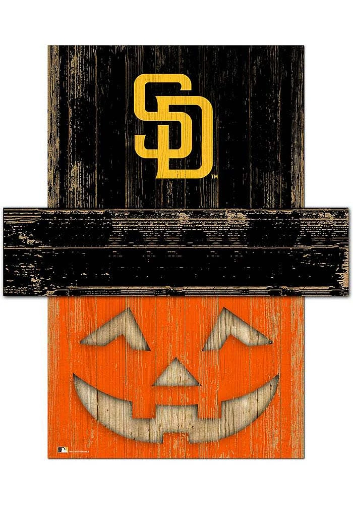 San Diego Padres Pumpkin Head 6x5 Sign - Brown