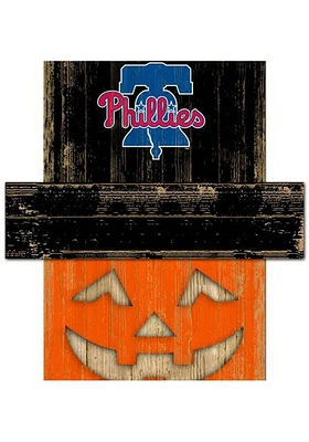 Philadelphia Phillies Pumpkin Head 6x5 Sign - Red