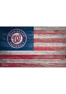 Washington Nationals Distressed Flag 11x19 Sign - Blue