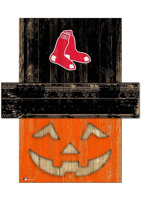 Boston Red Sox Pumpkin Head 6x5 Sign - Red
