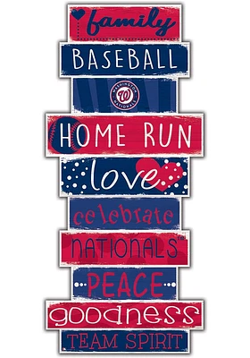 Washington Nationals Celebrations Stack 24 Inch Sign - Red