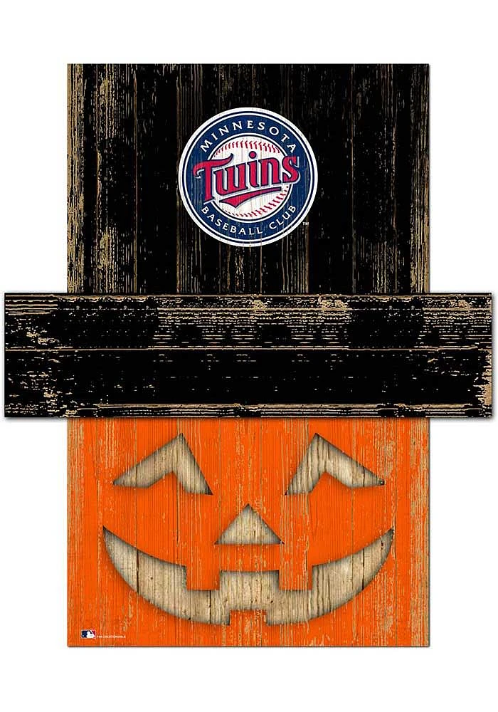 Minnesota Twins Pumpkin Head 6x5 Sign - Blue
