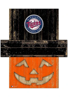 Minnesota Twins Pumpkin Head 6x5 Sign - Blue