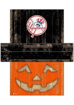 New York Yankees Pumpkin Head 6x5 Sign - Blue