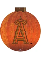 Los Angeles Angels Halloween Pumpkin Sign - Red