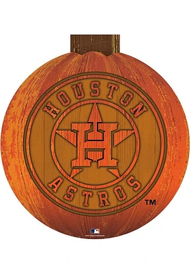 Houston Astros Halloween Pumpkin Sign - Navy Blue