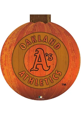 Oakland Athletics Halloween Pumpkin Sign - Green