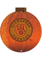 Milwaukee Brewers Halloween Pumpkin Sign - Navy Blue