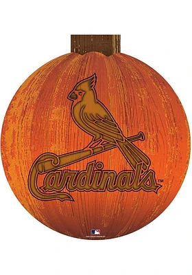 St Louis Cardinals Halloween Pumpkin Sign - Red