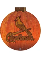 St Louis Cardinals Halloween Pumpkin Sign - Red