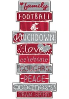 Washington State Cougars Celebrations Stack 24 Inch Sign - Grey