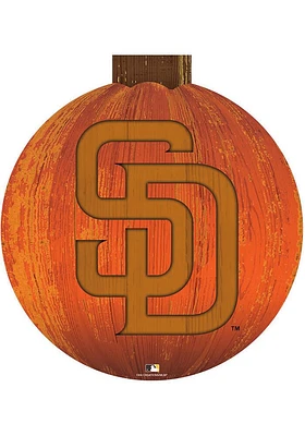 San Diego Padres Halloween Pumpkin Sign - Brown