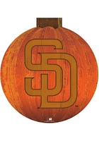 San Diego Padres Halloween Pumpkin Sign - Brown