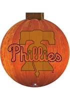 Philadelphia Phillies Halloween Pumpkin Sign - Red