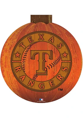 Texas Rangers Halloween Pumpkin Sign - Blue