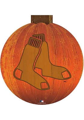 Boston Red Sox Halloween Pumpkin Sign - Red
