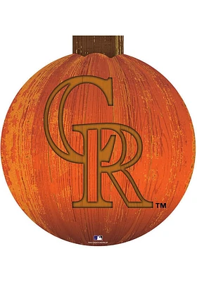 Colorado Rockies Halloween Pumpkin Sign - Purple